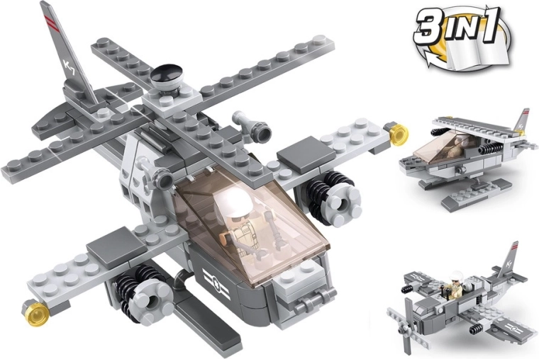 Sluban Army borbeni helikopter 3 u 1 (144 dijela) - 1 komad