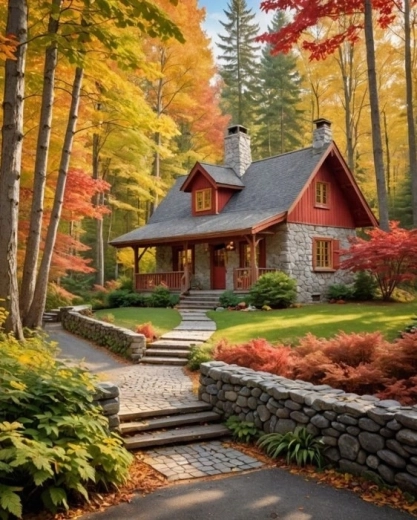 Norimpex diamond painting summer cottage in the forest 30 × 40 cm