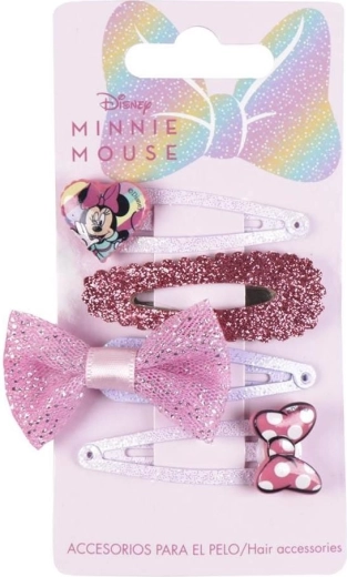 Set of 4 Minnie hair clips - Cerda