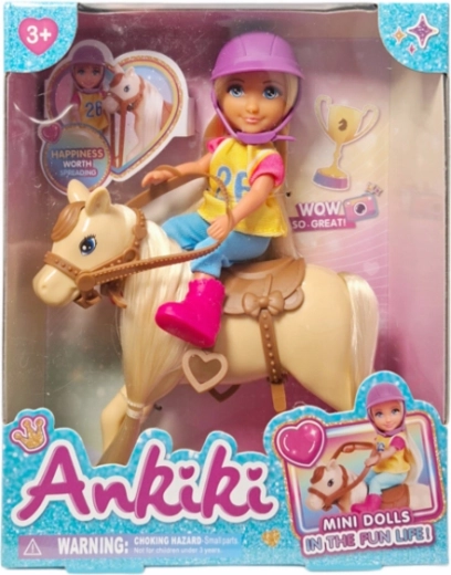 Lutka s konjićem i jahačkom opremom