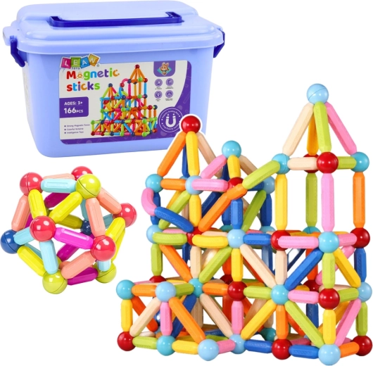 Magnetski konstrukcijski set 3D u kutiji, 166 dijelova