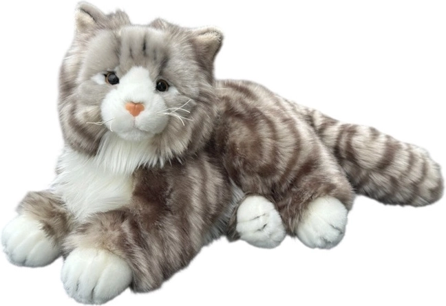 Decorative Figurine of a Lying Norwegian Cat 30 cm
