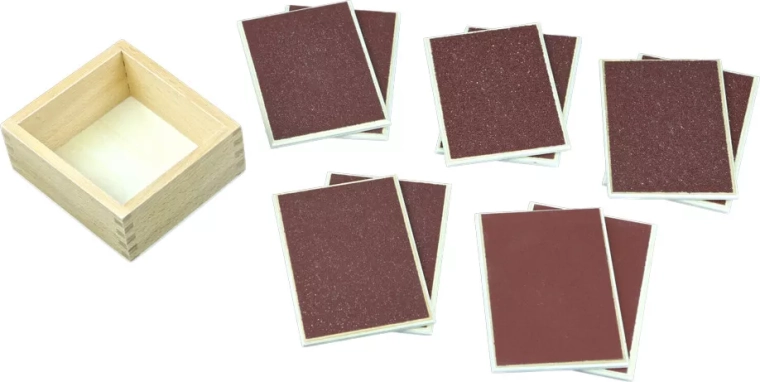 Montessori tactile sandpaper tablets