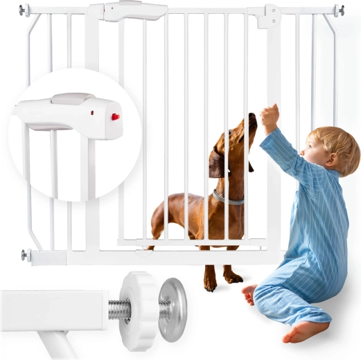 Bijela sigurnosna ograda za vrata i stubišta NUKIDO