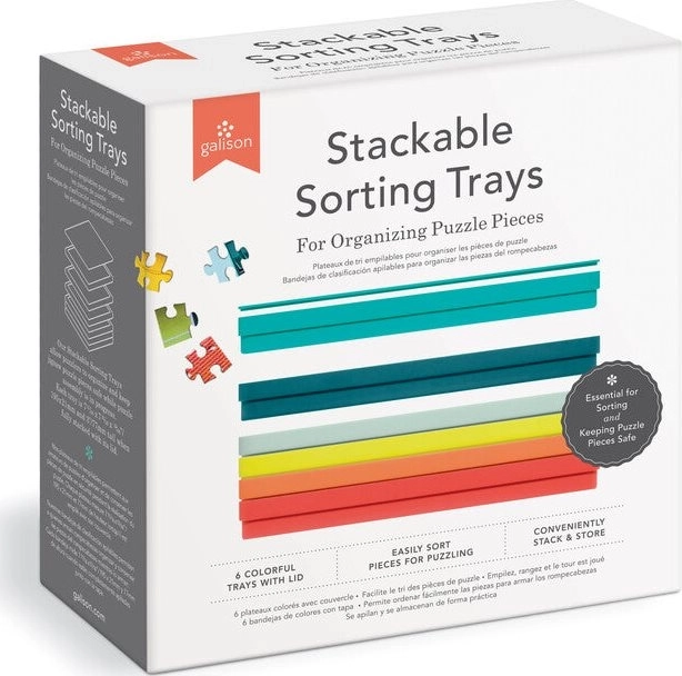 Galison razvrstavač za puzzle, set 6 slagivih zdjelica s poklopcem