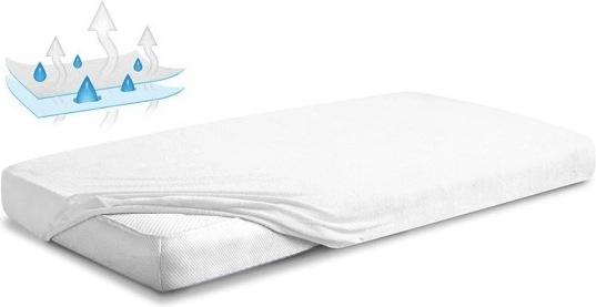 Babymatex vodootporna rastezljiva frotirna plahta 60 × 120 cm, bijela