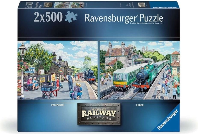 Ravensburger slagalica Railway Heritage br. 1: Oakworth & Corfe 2×500 dijelova