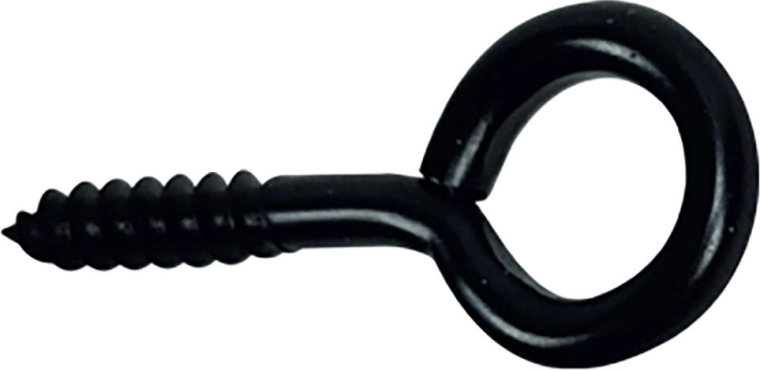Zatvorena karika s vijakom 19 × 60 mm, crna (6 kom)
