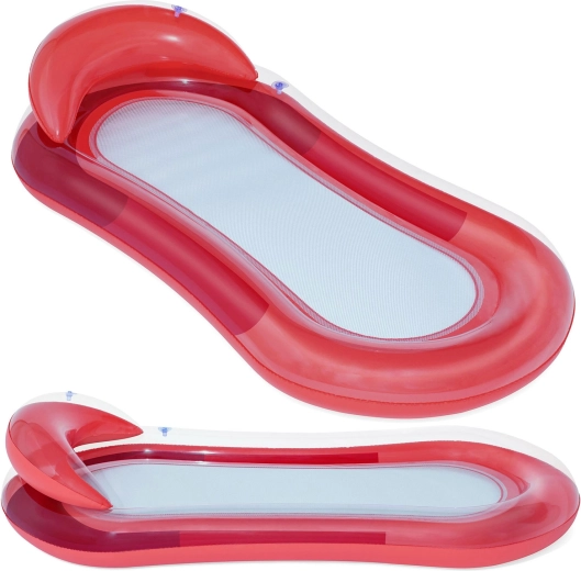 Napuštnja ležaljka za vodu s naslonom BESTWAY, crvena, 160 × 84 cm