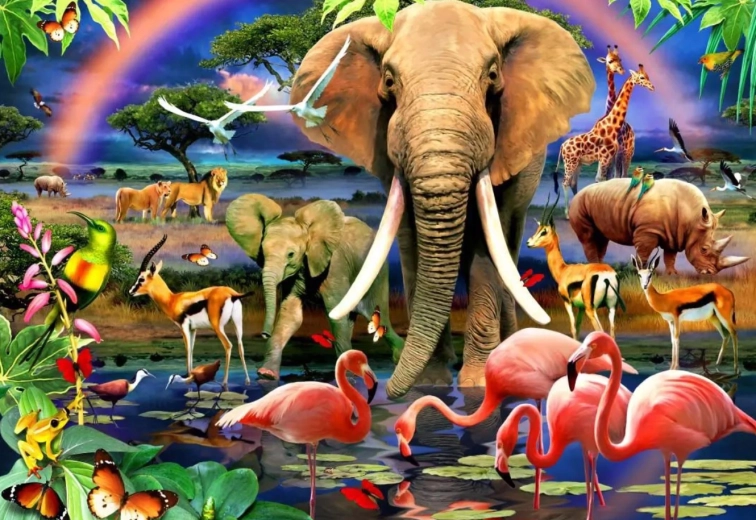 Puzzle Afrička savana 1000 dijelova BLUEBIRD