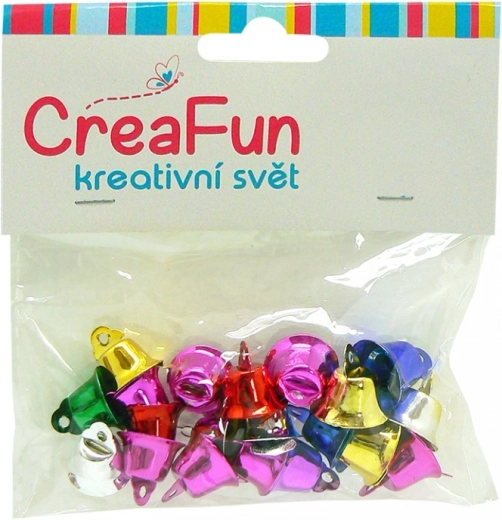 Obojeni metalni zvončići 14,5 mm – set od 20 kom