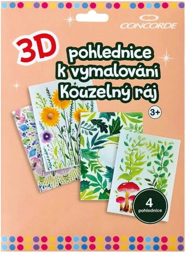 3D razglednice za bojanje Čarobni raj CONCORDE