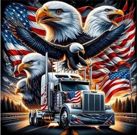 Norimpex diamond painting American truck 30 × 40 cm