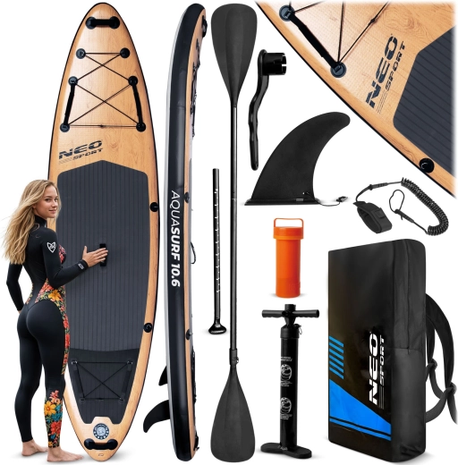Neo-Sport Aquasurf 10’6 napuhavajući SUP paddleboard 320 × 84 × 15 cm