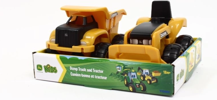 TOMY John Deere dječja građevinska vozila – traktor i kiper (2 kom)