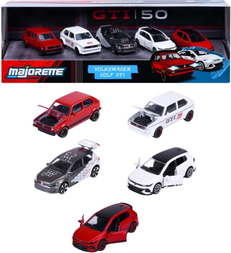 Gift set of metal Volkswagen Golf GTI models, 5 pcs