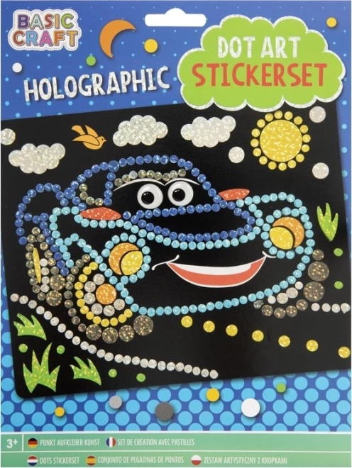 Mozaikna holografska slika auto 22 × 18 cm