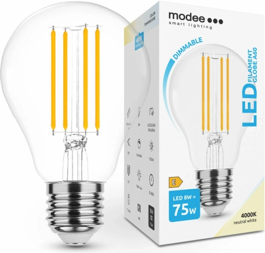 Modee Smart Lighting LED filamentna žarulja E27 8 W neutralno bijela