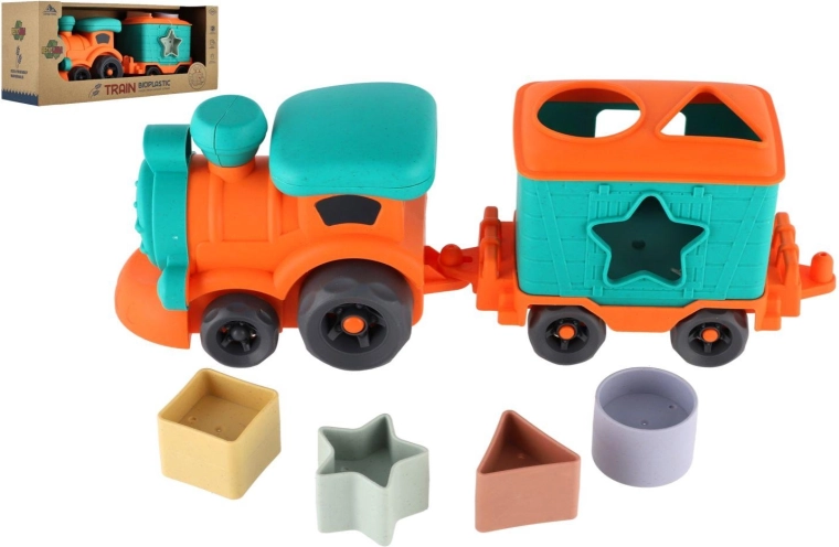Dječja lokomotiva s vagonom od bioplastike – umetaljka, slobodan hod