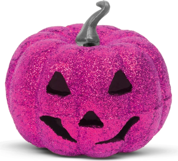 Halloween RGB LED Decorative Foam Pumpkin, Purple, 11 cm