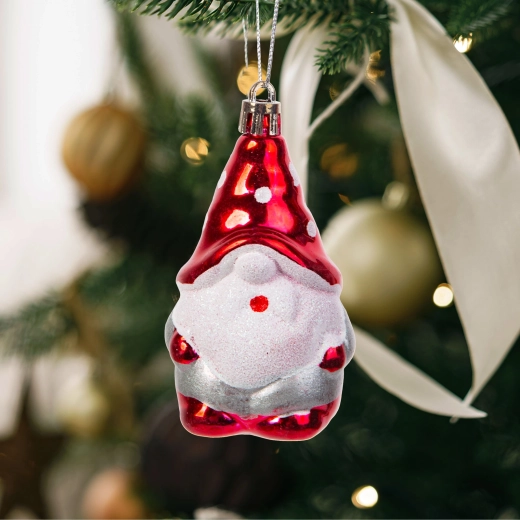 Glittery Santa Claus Christmas Tree Ornament