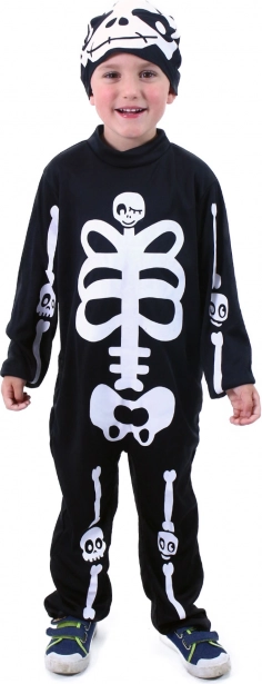 Dječji kostim kostur s kapom M