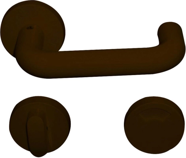 Kvaka za vrata za WC s pokazivačem, smeđa, plastika