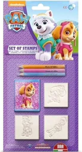 Multiprint Paw Patrol žigovi za djevojčice – set 3 kom