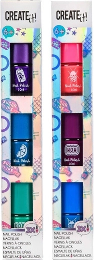 Create It! lak za nokte – set 3 nijanse s holografskim efektom