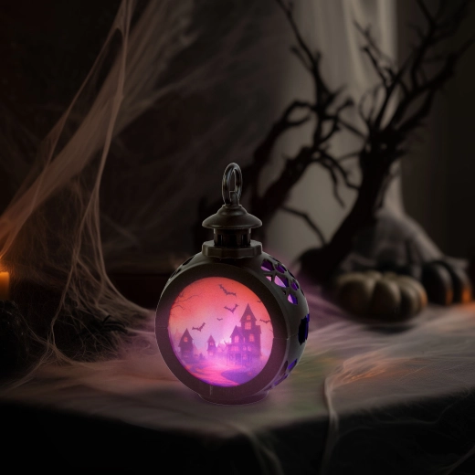Halloween Hanging LED Castle Decoration