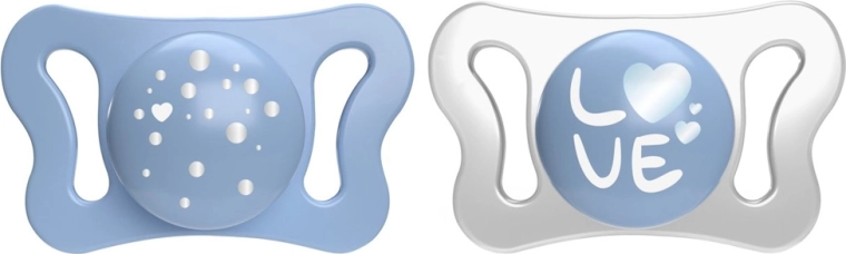 Chicco Physioforma Micro silikonska duda varalica 0–2 mjeseca za dječake 2 kom