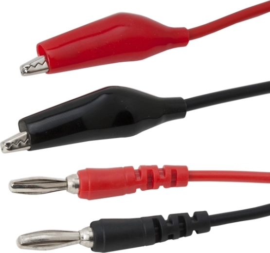 Measuring Leads with Alligator Clip and Banana Plug, 93 cm