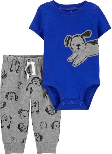Carter's 2-dijelni set za dječake – bodi kratkih rukava i trenirka Blue Dog (6 mj)