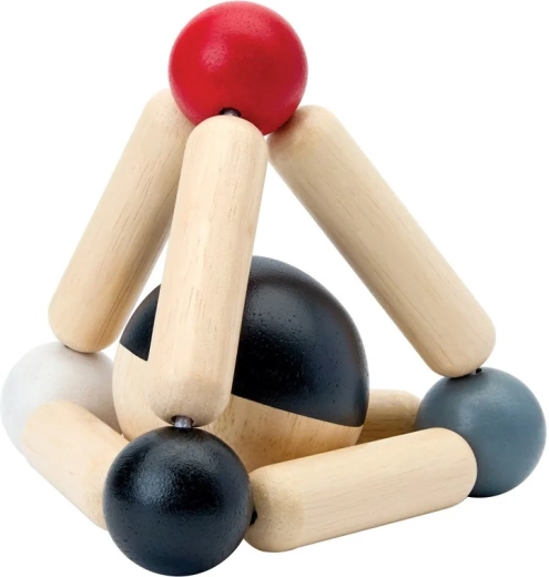 PlanToys high-contrast rattle and teether Triangle