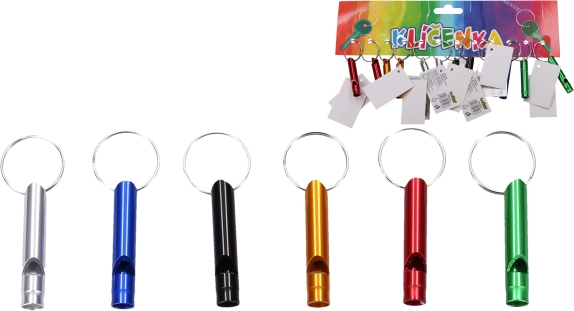 Privezak s obojenom zviždaljkom 4,5 cm