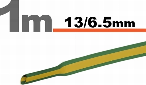 Yellow-Green Heat-Shrink Tubing 13 / 6.5 mm