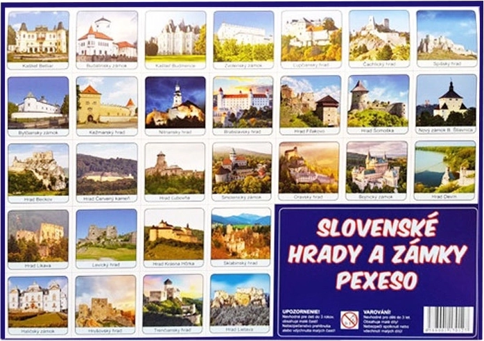 Pexeso dvorci i zamci Slovačke