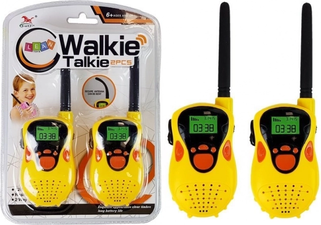 Walkie Talkie kratkovalni radio domet 100 m žuti za djecu