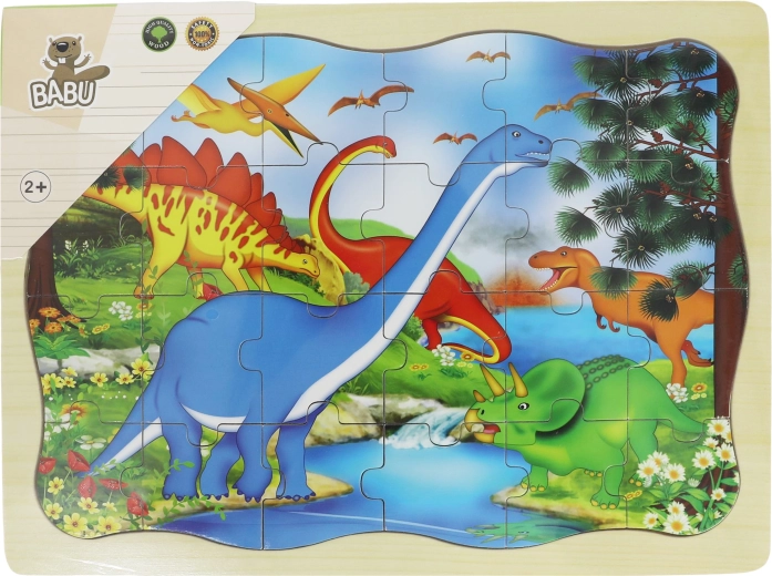 Babu drvene puzzle dinosauri 24 dijelova