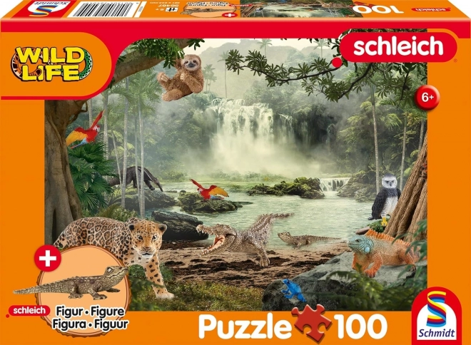 Puzzle SCHLEICH u prašumi 100 dijelova s figuricom