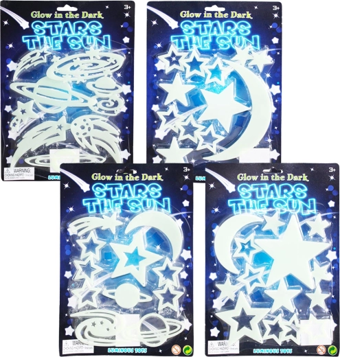 Svjetleće samoljepljive dekoracije noćnog neba – zvijezde, 4 vrste