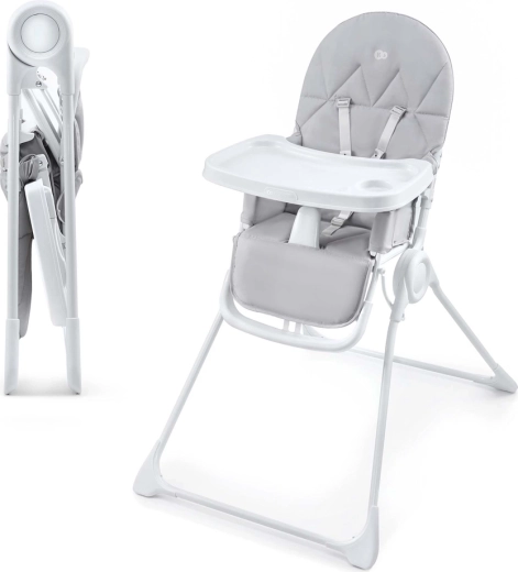 Kinderkraft sklopiva hranilica Binci light grey