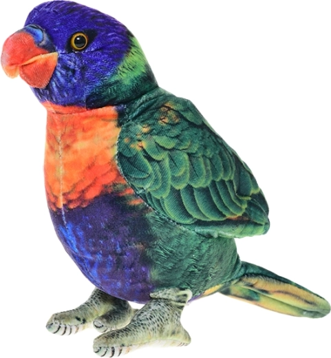 Plišani papagaj lori 23 cm – stojeća dekoracija i igračka za djecu