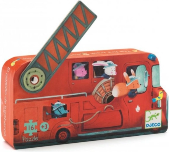 Djeco Fire Engine Puzzle, 16 Pieces