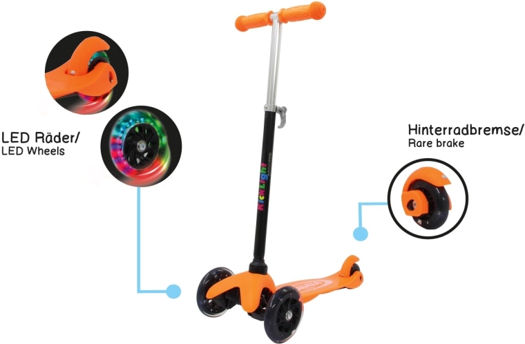 Jamara Kick Light children's three-wheel scooter orange