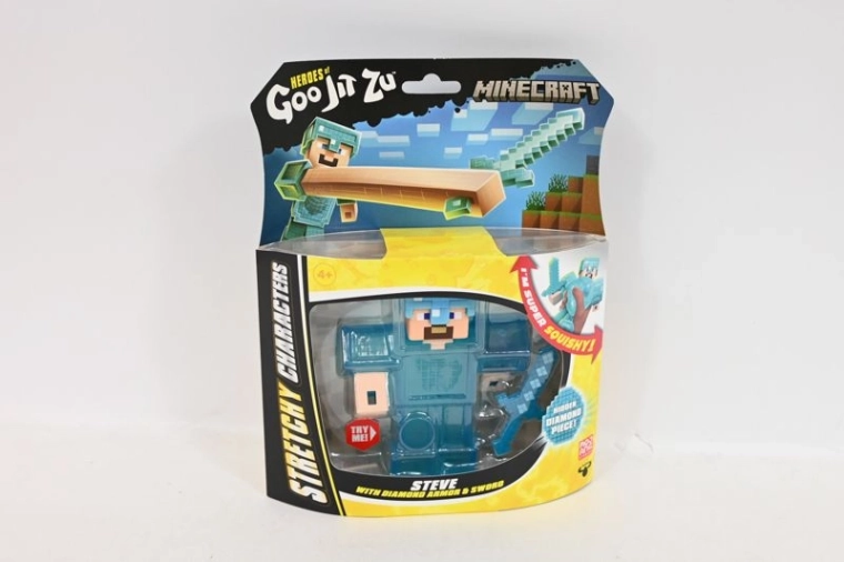 Heroes of Goo Jit Zu Minecraft Steve – rastezljiva figurica s dijamantnim oklopom i mačem