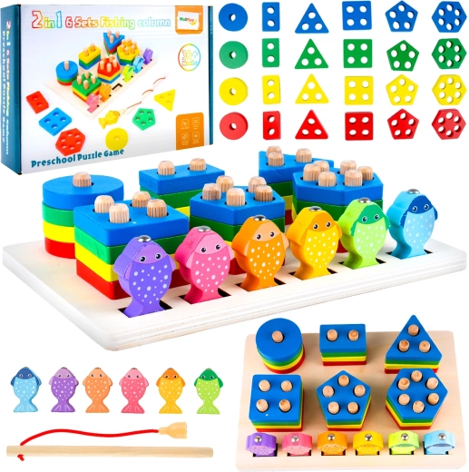 Wooden Fishing Game – Shape Sorter