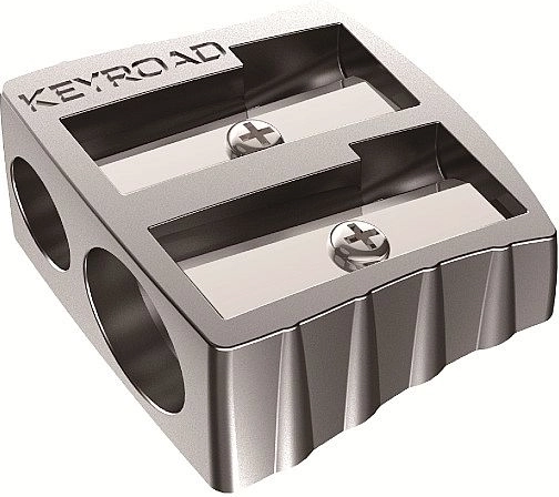 Keyroad metal double sharpener, silver