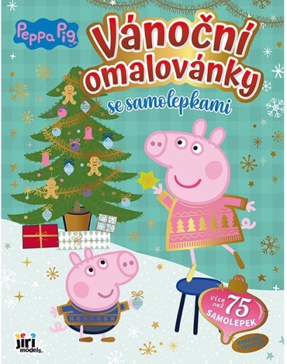 Božićna bojanka sa naljepnicama Peppa Pig