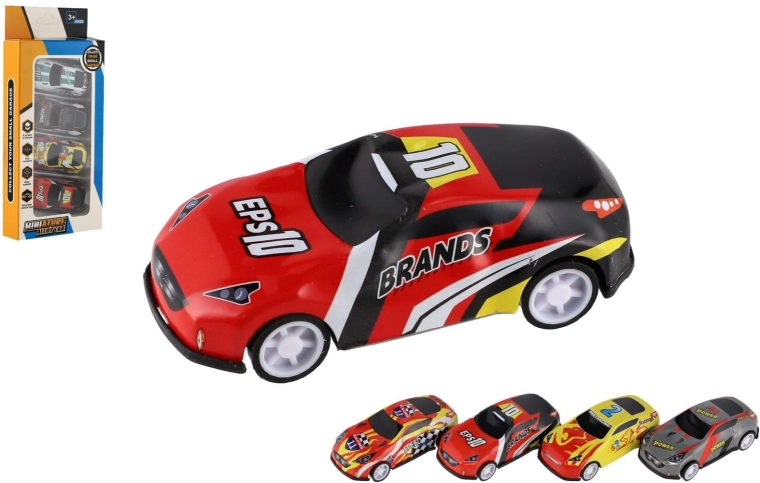 Set mini trkaćih autića na slobodni hod, 4 kom